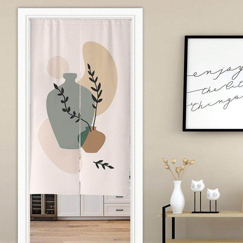 ins风文艺小门帘家用隔断帘厨房卫生间遮挡挂帘棉麻布帘分片半帘,居家布艺,门帘,淘宝优惠券,粉丝福利购,淘宝优惠卷