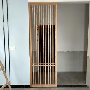 饰格栅卧室遮挡进口实木花格 简约木质屏风客厅镂空隔断入门玄关装