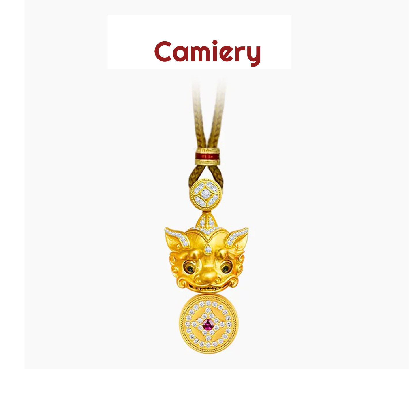 CAMIERY韦雪同款眨眼貔貅吊坠项链女款绳编织高级感轻奢小众配饰