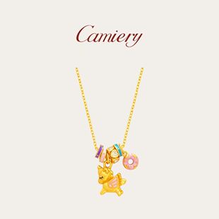CAMIERY甜甜圈独角兽小飞马项链女款高级感轻奢小众毛衣配饰项链