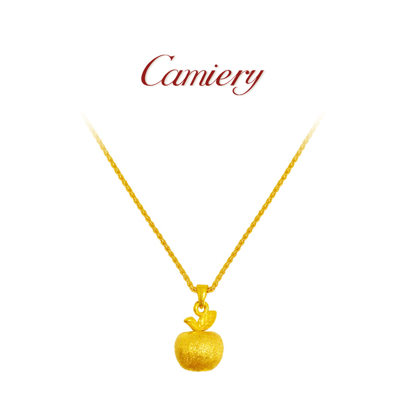 金苹果吊坠项链女款轻奢高级感