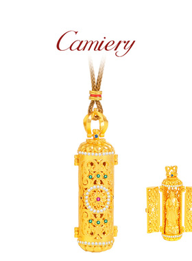 CAMIERY开门见财神项链女款2025新款高级感轻奢小众毛衣项链挂绳