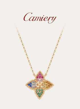 彩钻老花项链女款高级感轻奢小众