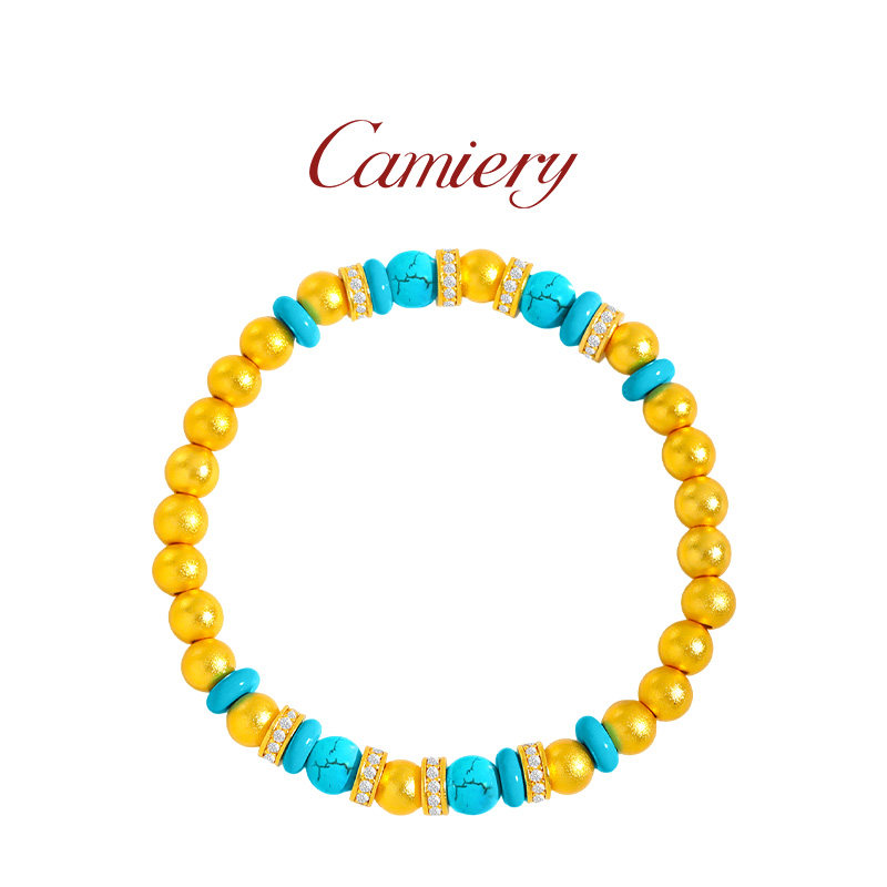 CAMIERY轻奢绿松石睡美人手链女秋季新款锁骨链配饰小众精致颈链,饰品/流行首饰/时尚饰品新,项链,淘宝优惠券,粉丝福利购,淘宝优惠卷