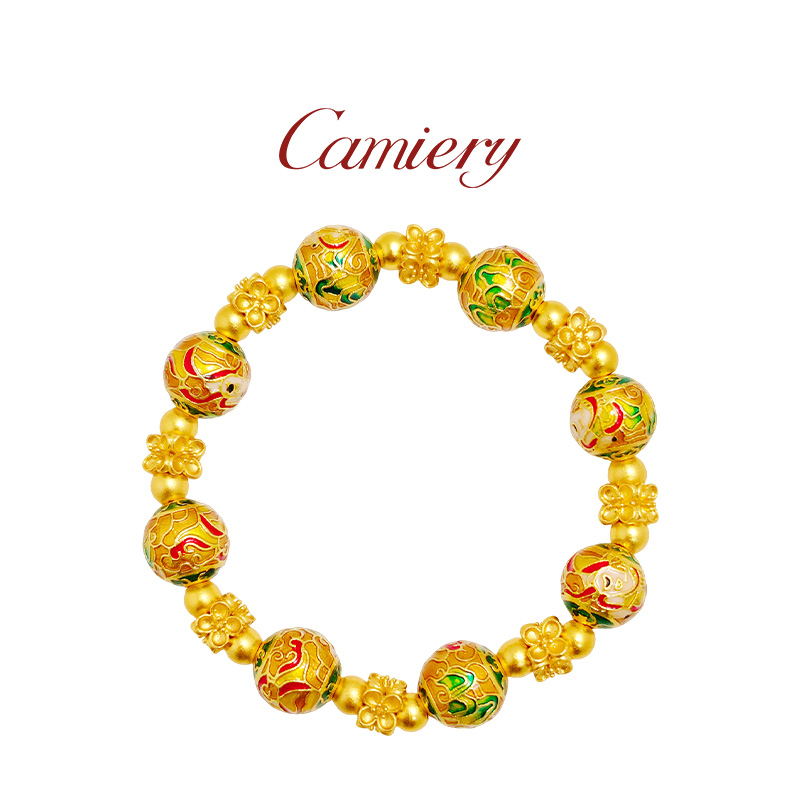 珐琅福禄生花手串手链女轻奢小众