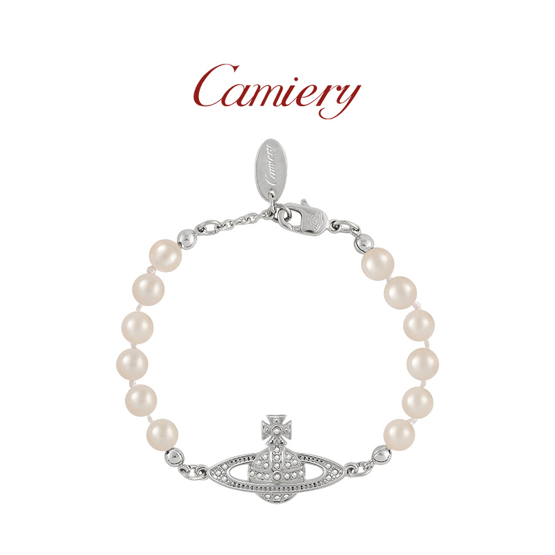 CAMIERY 西太后经典土星珍珠手链日常精致百搭高级感轻奢小众手链