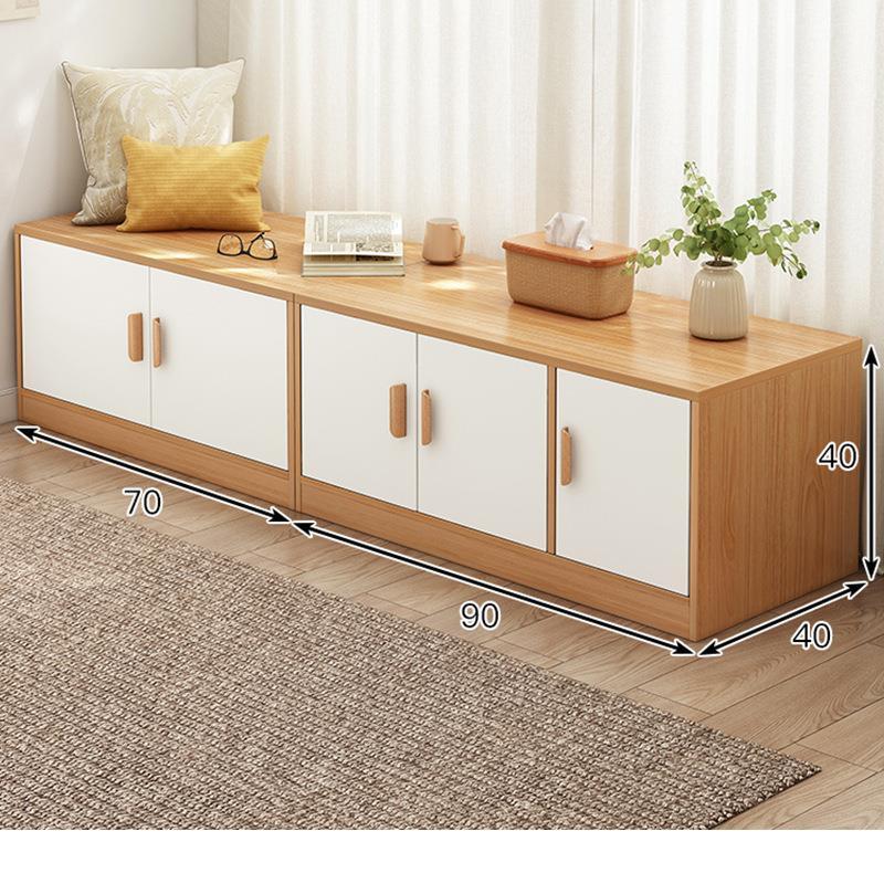 飘窗柜家用阳台柜可坐落地窗台柜卧室地柜矮柜阳台储物柜收纳斗柜