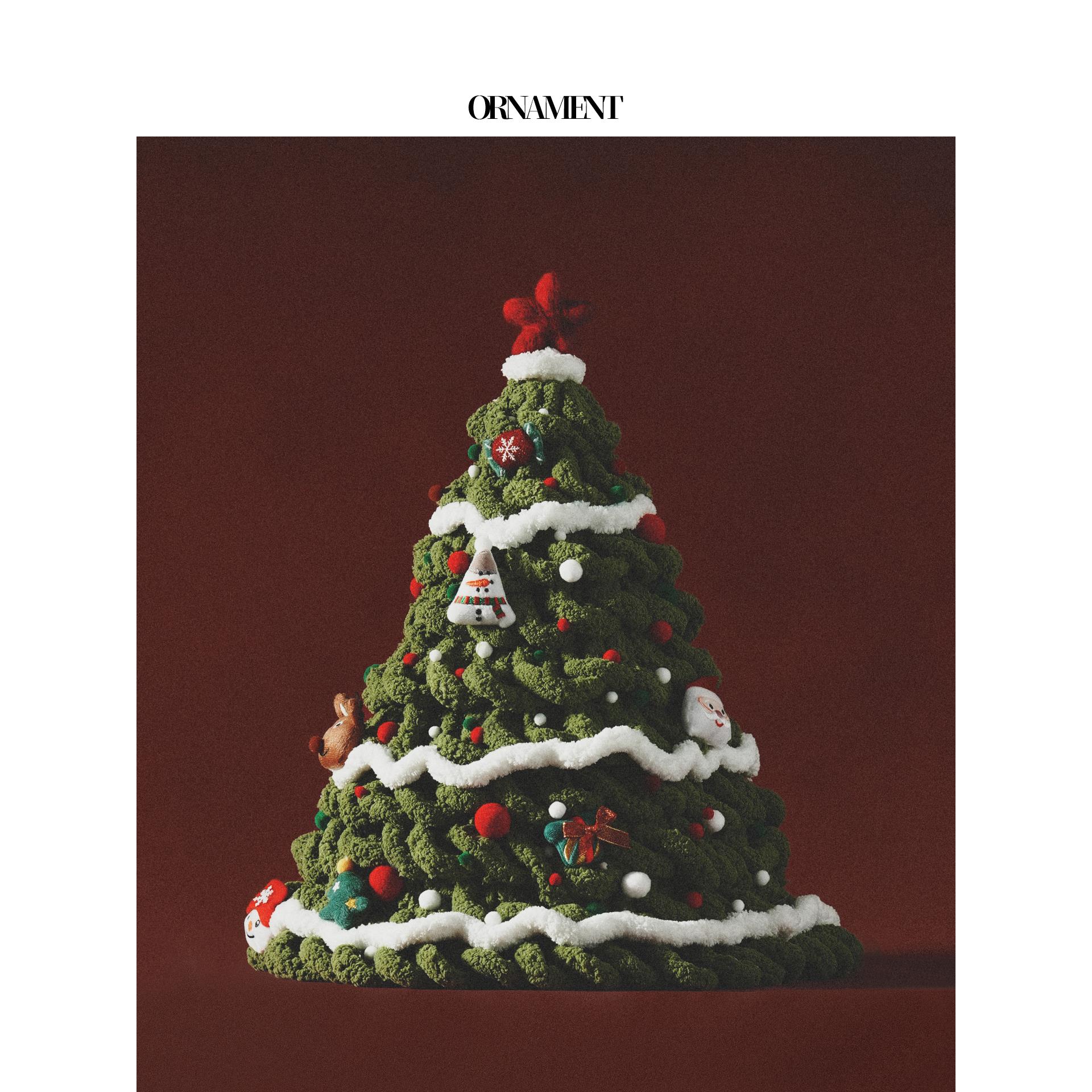 2025新款网红创意圣诞节家用客厅摆件ins毛绒diy手工自制小圣诞树