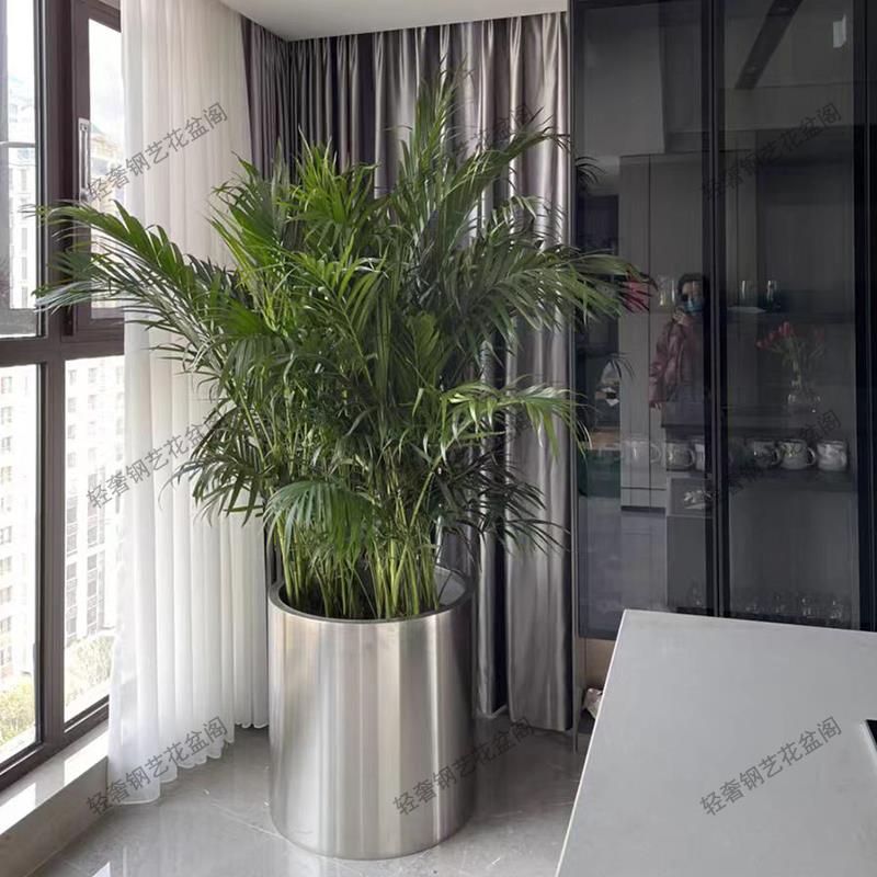 304不锈钢花盆定制户外花箱组合大花缸