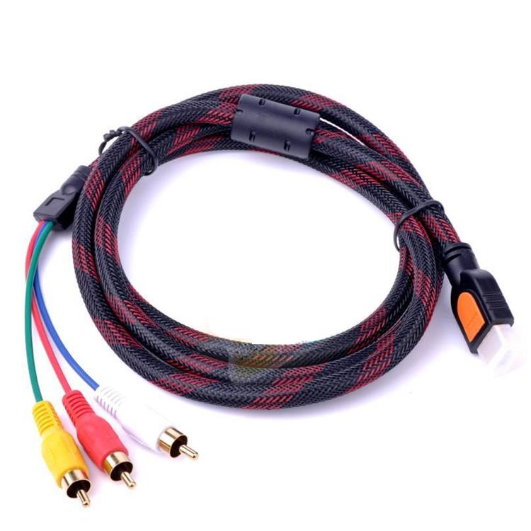 高清HDMI转3RCA三莲花 红黄白AV线 HDMI转AV转接线 视频线1.5米