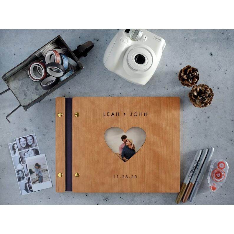 定制婚礼留言簿木质个性照片礼薄礼金本创意签到本记账本logo