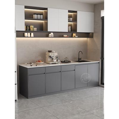 公司水吧台一体柜办公室茶水柜带水槽咖啡操作台带洗手盆厨房橱柜