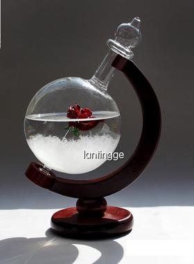 创意地球仪摆件天气预报风暴瓶子客厅毕业季送老师留念生日礼物