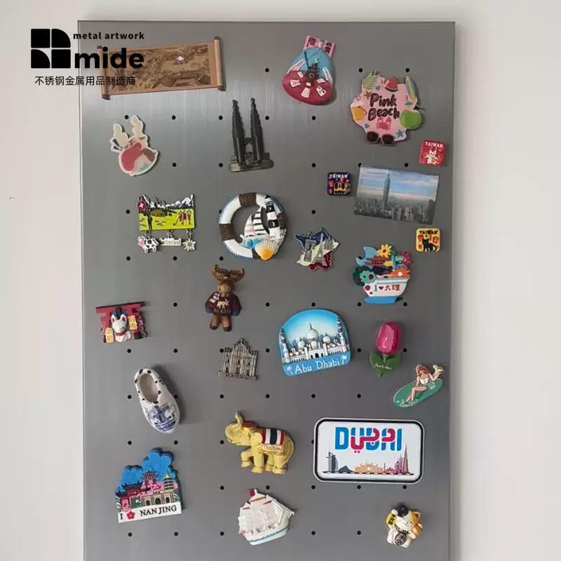 不锈钢洞洞板收纳整理置物架防水厨房多功能304不锈钢拉丝板定制