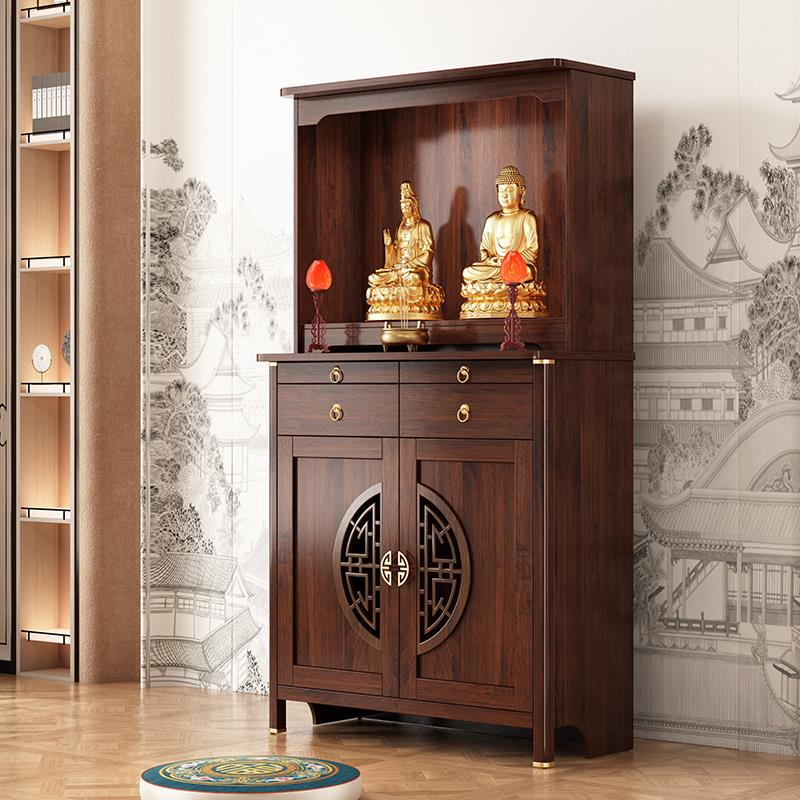 实木佛龛供桌神台家用财神爷香案台观音佛像供座台新中式佛柜神柜