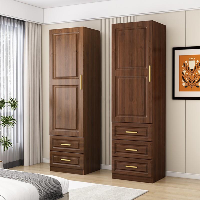 简约现代中式储物单门衣柜卧室简易小衣橱阳台办公室中医馆侧边柜