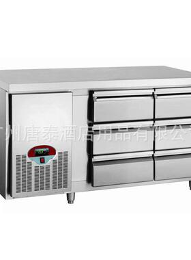 供应酒店用品厨房制冷设备CT1500ARD6H豪华六抽风冷冷藏工作台
