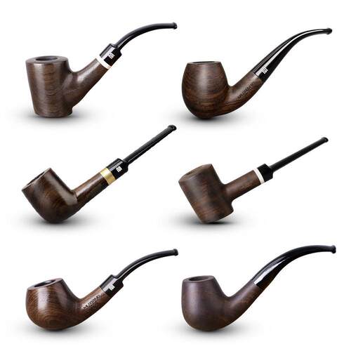 oldfox-老狐狸黑檀木烟斗9mm 滤芯烟具男士实木手工实木烟斗