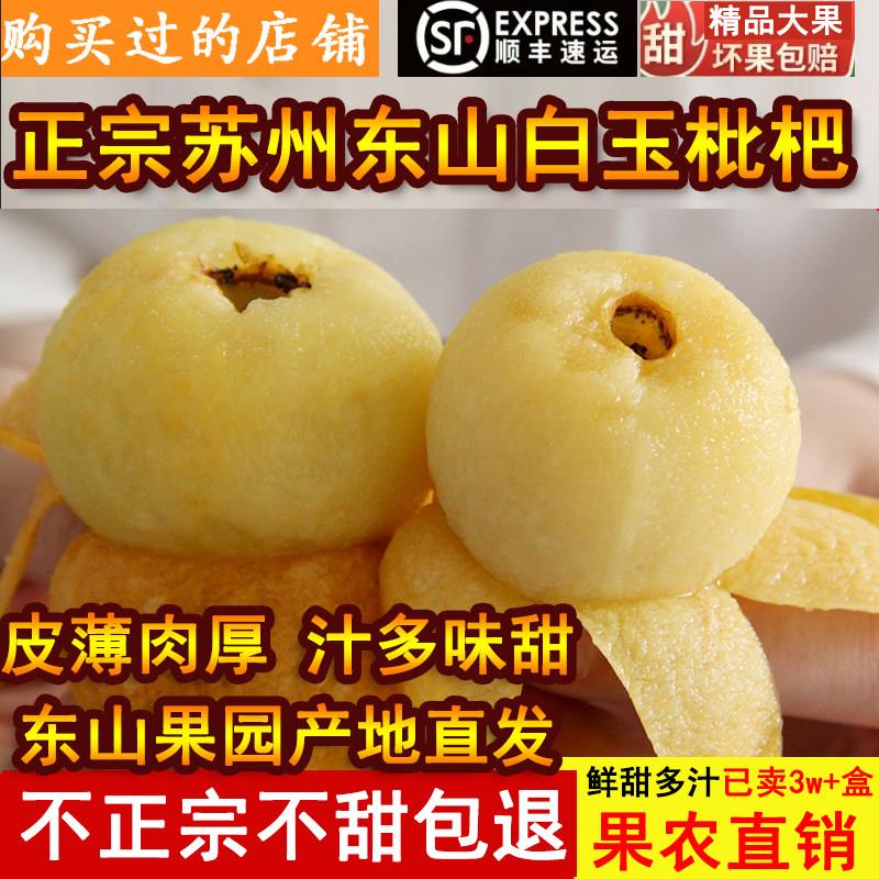 现货年发炮头大果苏州东山白玉枇杷新鲜孕妇水果白沙青种5斤礼盒