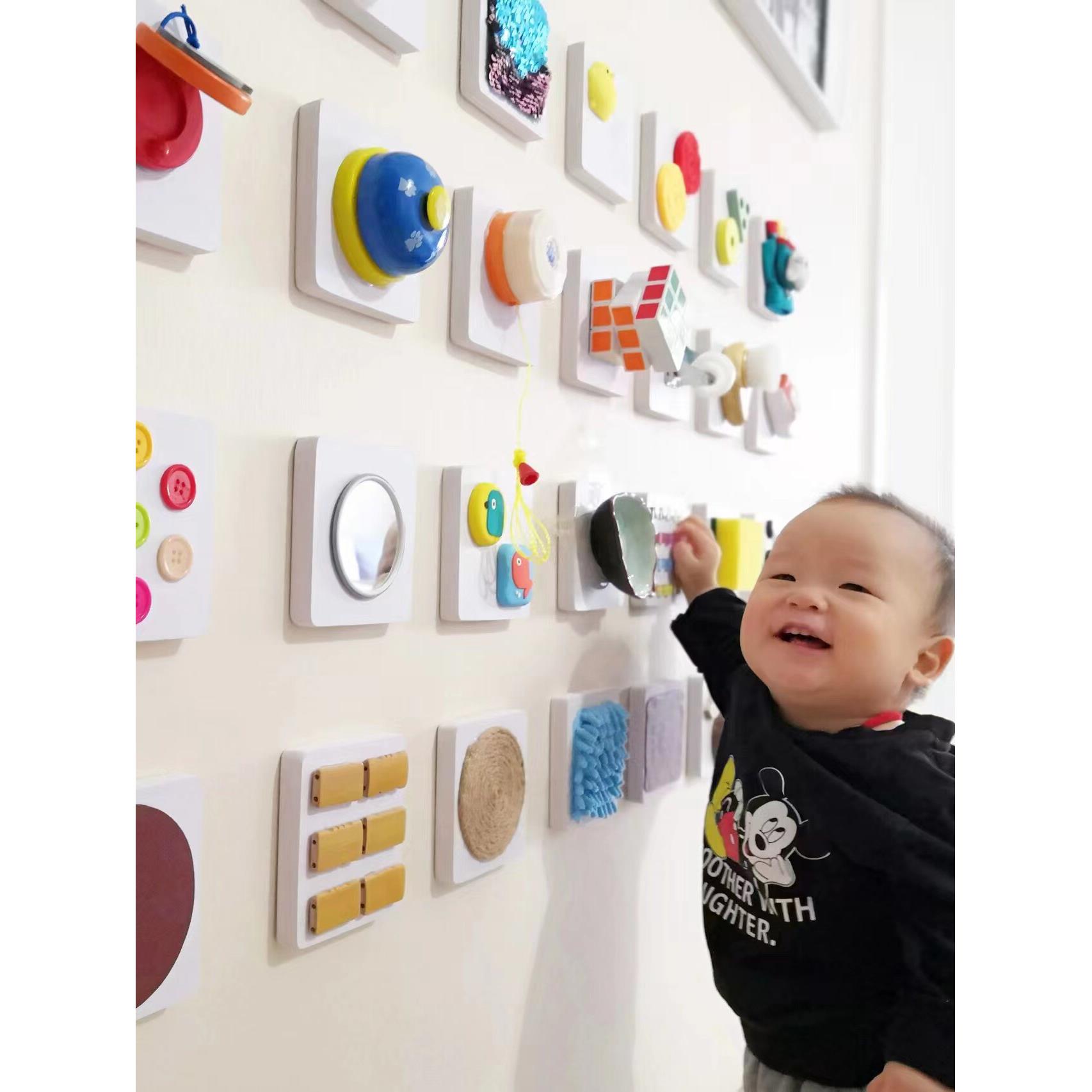 幼儿园感觉统合触摸墙壁材料游戏互动认知环境创造教室原养老院家
