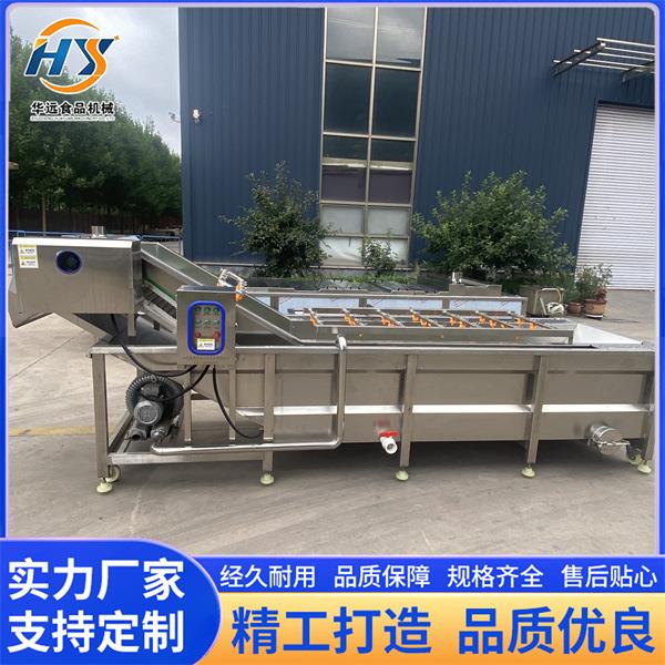 预制菜加工生产线 全自动果蔬净菜清洗加工设备 板带式翻浪冲洗机