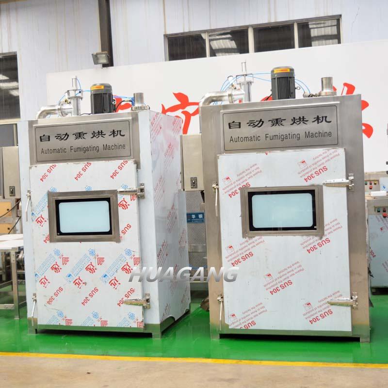 供应山东单车单门烟熏炉|全自动熏腊肉设备|环保QS认证熏腊肉机