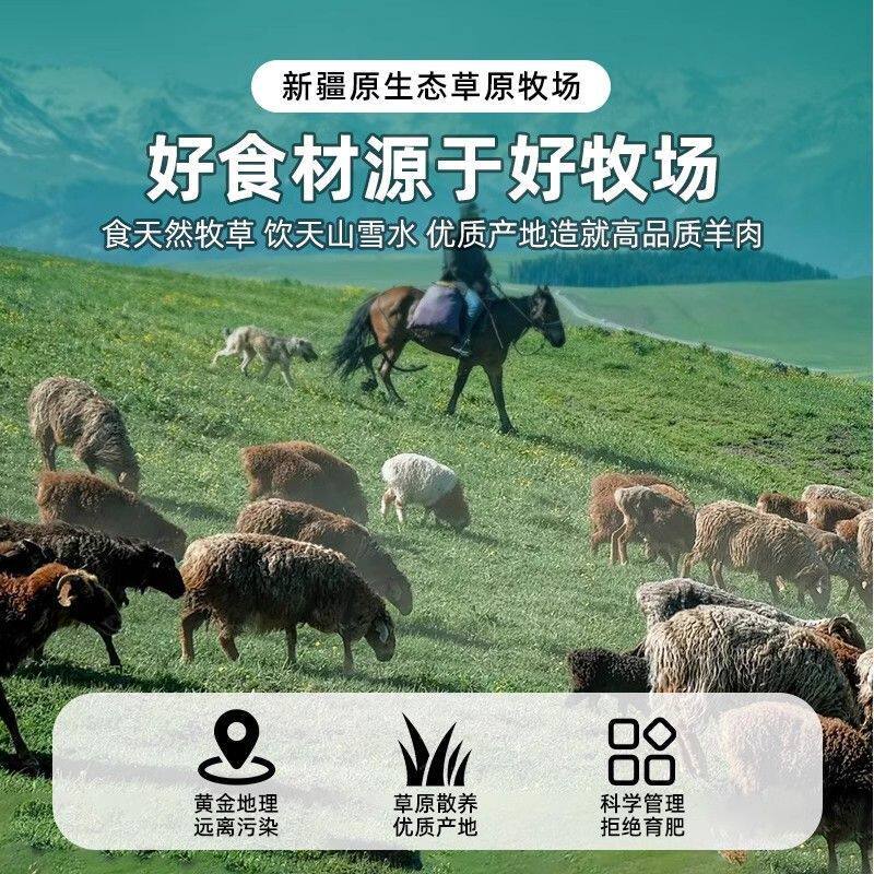 灿益蓝新疆原切半羊礼盒10斤羔羊肉羊腿羊排年货礼盒火锅食材