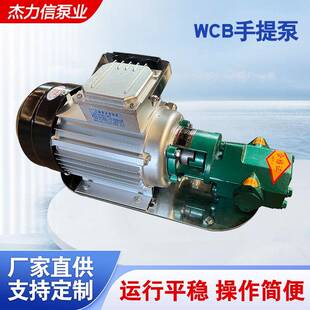 手提式wcb齿轮泵不锈钢手提泵自吸抽油泵220/380V便携手泵