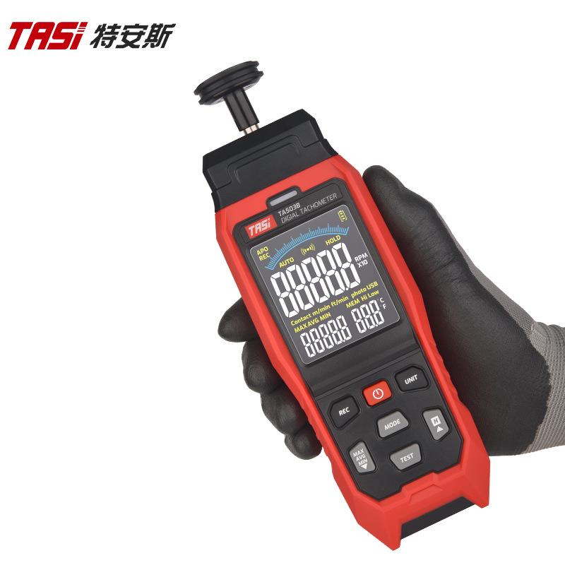 数显激光转速表TA50A接触式电机线速测速仪测速器转速计