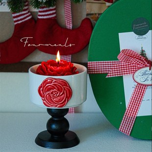 粉红山茶茉莉圣诞礼盒香薰蜡烛礼物节日香氛红色送新人实用