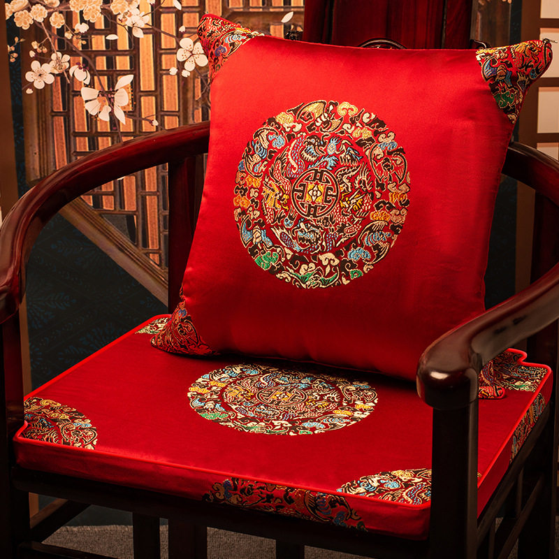 红木沙发坐垫中式椅垫凳子圈椅座垫冬季实木乳胶海绵餐椅垫茶椅垫