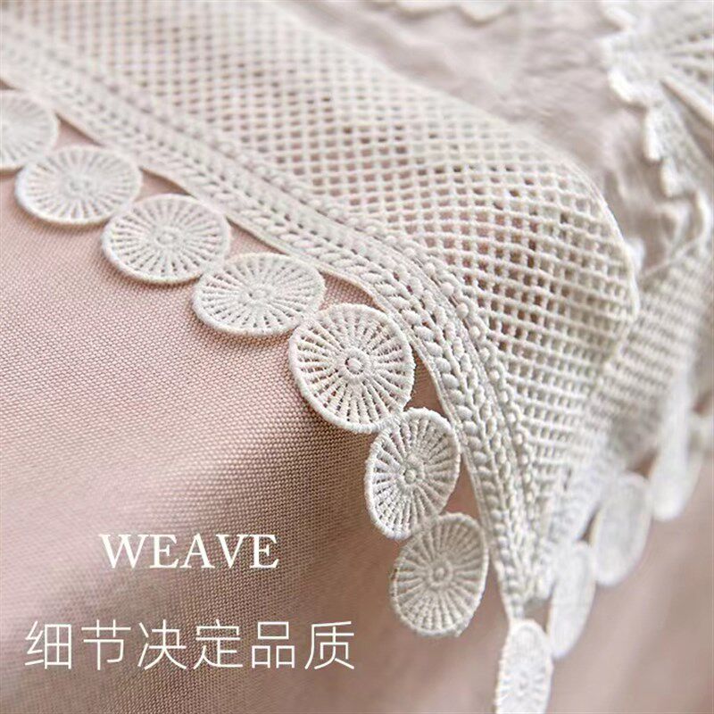 桌布桌旗法式in白色蕾丝摆台桌布餐桌盖巾粉色餐边柜盖布定制
