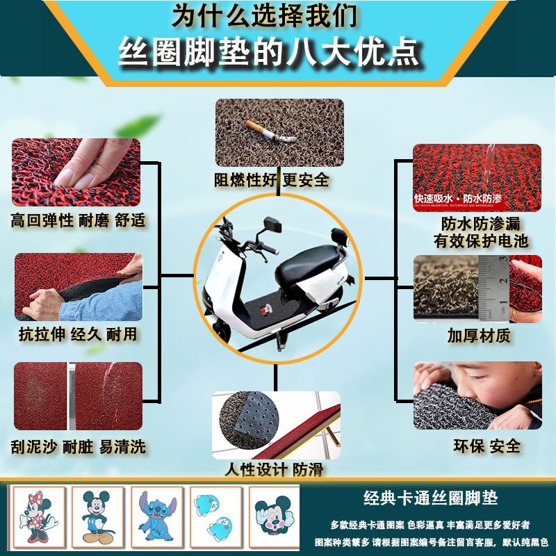 适用九号电动车脚垫n85c/n70c/n80c/n90cN系列脚踏垫子改装件配件