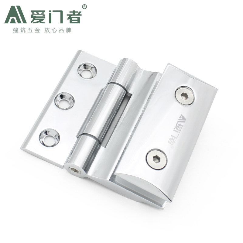 无框玻璃门合页淋浴房浴室门铰链玻璃柜门夹单边侧装配件90度折页