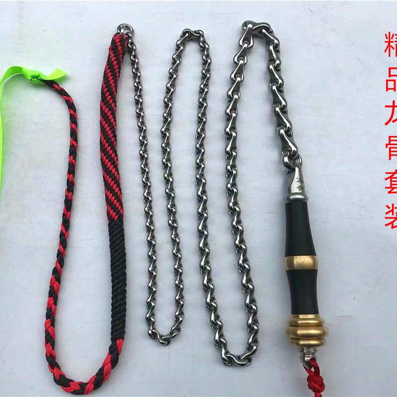 龙骨鞭麒麟鞭子响鞭健身甩鞭老年锻炼初学正品大全不锈钢短环钢鞭