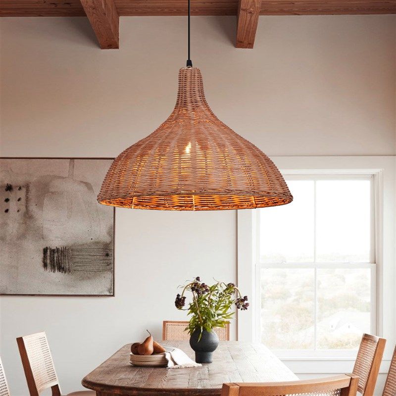 藤编吊灯餐厅东南亚民宿覆古藤艺饭店草帽灯罩火锅店竹艺竹编灯笼,家装灯饰光源,客厅吊灯,淘宝优惠券,粉丝福利购,淘宝优惠卷