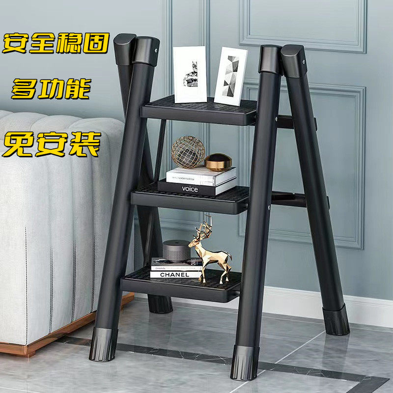 家用折叠梯子加厚铝合金多功能人字梯伸缩楼梯阁楼花架梯凳室内外