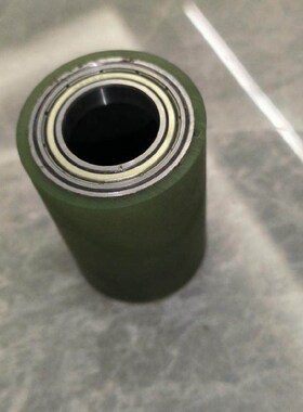 QAC31聚氨酯11包胶20从动PU胶轮静音L60耐磨无动力双轴承滚筒D40