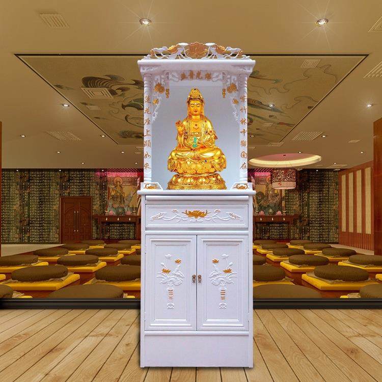 现代白色佛龛佛柜 观音菩萨柜 供财供佛用品供台神龛神楼