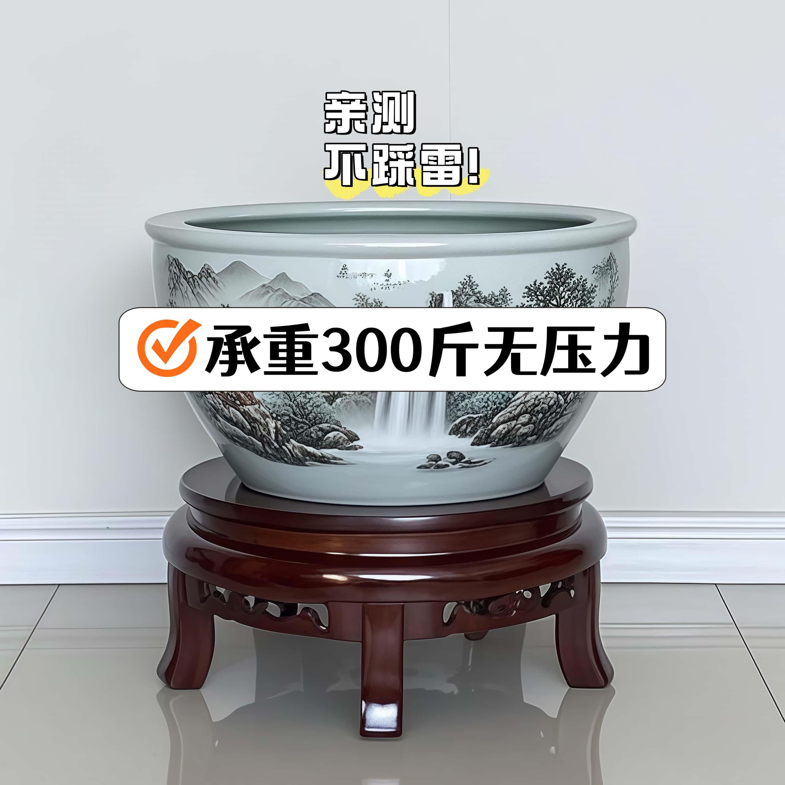 鱼缸架摆件奇石架客厅仿古花几高档装饰花瓶盆景置物架实木花架子