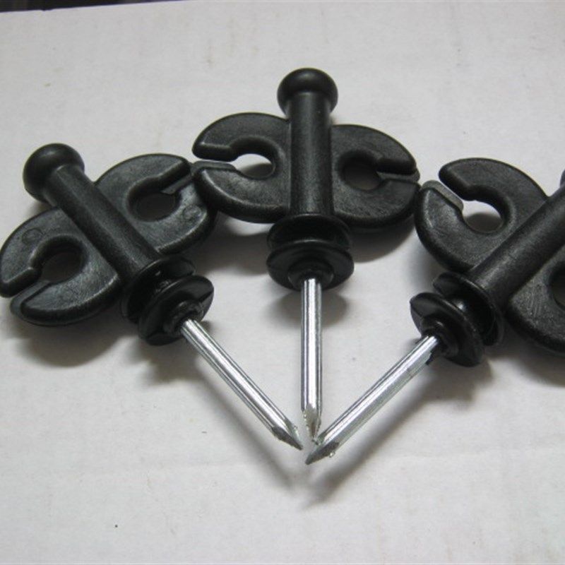 双孔黑色钢钉绝缘子直径6毫米全长10公分.100只装电子围栏养殖,电子/电工,智能电子脉冲围栏系统,淘宝优惠券,粉丝福利购,淘宝优惠卷
