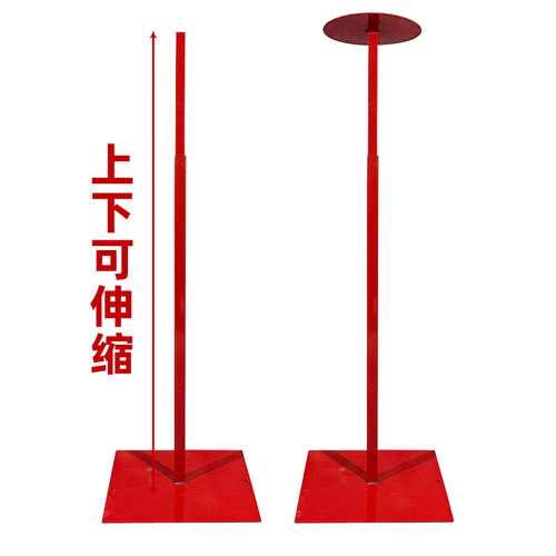 新年红色婚庆道具直杆铁艺背支架背景架立式布幔伸缩杆落地升降杆