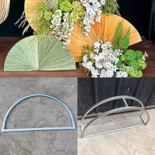 新款婚庆道具弹力布骨架半圆铁艺圆环架子布幔架舞台背景装饰扇形