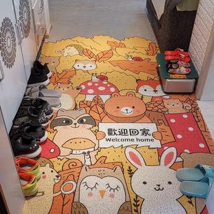 可定制卡通门口入户丝圈地垫门垫地毯家用垫子进门防滑动物蹭脚垫