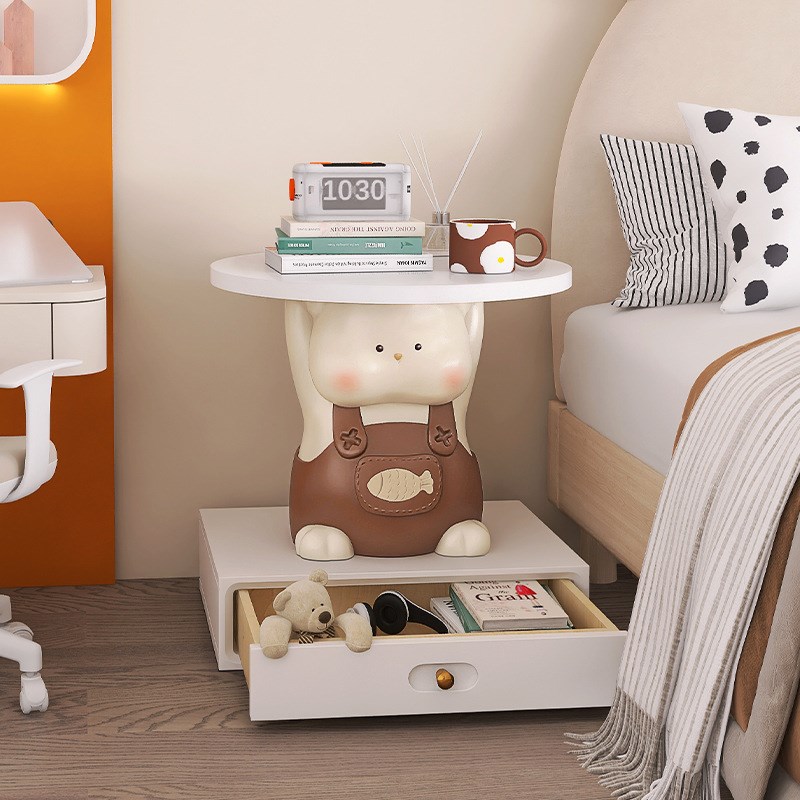 木质抽屉摆件f宇航员床头柜卧室简约收纳落地摆件家居饰品客厅乔