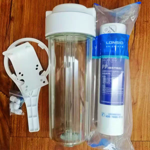 LONSID朗诗德净水器配套自来水前置过滤器透明防爆滤瓶10寸PP滤芯