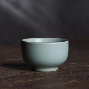 龙泉青瓷汝窑主人杯汝瓷茶杯个人专用品茗杯陶瓷功夫茶具家用杯子