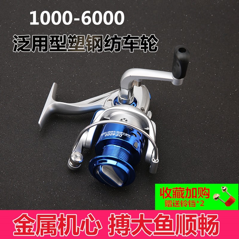 渔轮纺车轮海竿抛竿矶钓路亚金属机芯塑钢头海杆转轮远投轮鱼线轮