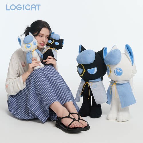 LOGICAT猫咪玩偶公仔情侣潮玩30cm60cm站姿大型玩偶毛绒娃娃