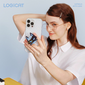 LOGICAT手机背贴可爱猫咪创意可旋转立体懒人支架手机壳气囊支架